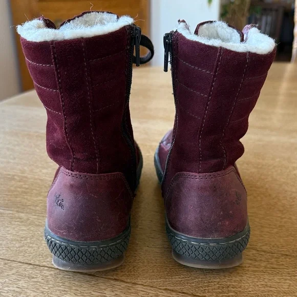 Stylish Jamaray Maroon Suede Lace-Up Boots for Women - Picture 8 of 11